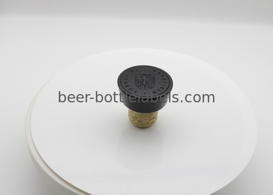 Customized luxury wooden bottle stopper T shape gin whiskey spirits whisky bottle synthetic cork stopper wooden vodka ca