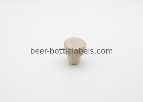Customized luxury wooden bottle stopper T shape gin whiskey spirits whisky bottle synthetic cork stopper wooden vodka ca