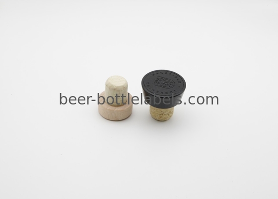 Customized luxury wooden bottle stopper T shape gin whiskey spirits whisky bottle synthetic cork stopper wooden vodka ca