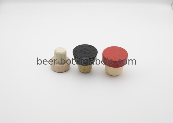 Customized luxury wooden bottle stopper T shape gin whiskey spirits whisky bottle synthetic cork stopper wooden vodka ca