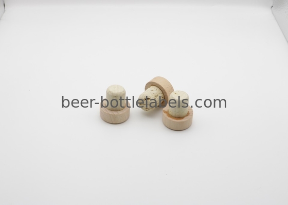Customized luxury wooden bottle stopper T shape gin whiskey spirits whisky bottle synthetic cork stopper wooden vodka ca