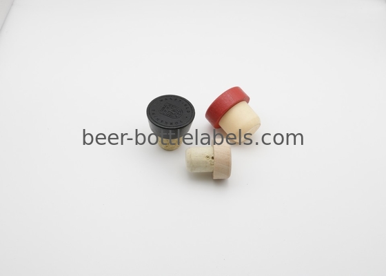 Customized luxury wooden bottle stopper T shape gin whiskey spirits whisky bottle synthetic cork stopper wooden vodka ca