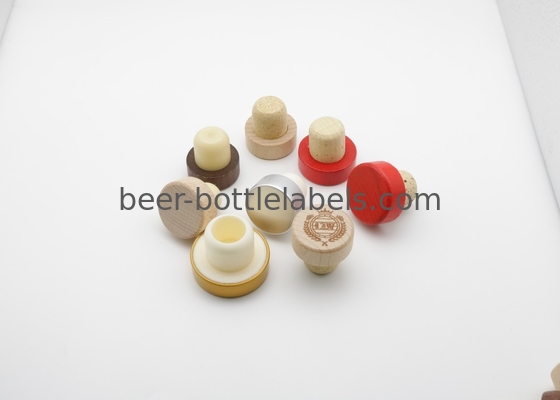 Custom Wood Glass Metal Aluminum Cap Cork Spirit Liquor Vodka Brandy Wine Bottle Cap Cork Round Square Glass Bottle