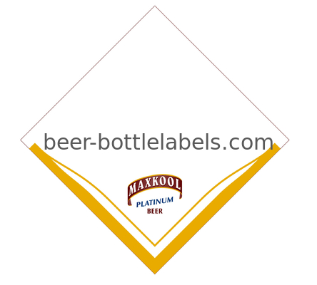 Pure Aluminum Foil Beer Neck Label Environment Friendly Embossing Surface