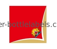 Light Weight Beer Neck Label Bottle Stickers Square Moisture Proof Non Toxic