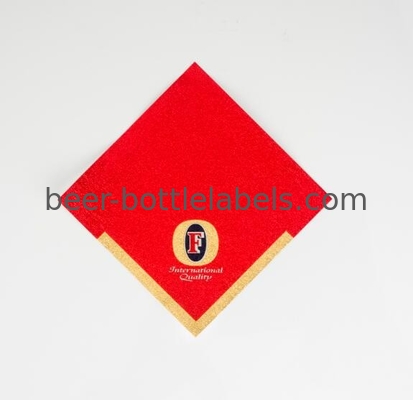 Square Self Adhesive Custom Labels For Beer Bottles Alcohol Proof High Gloss