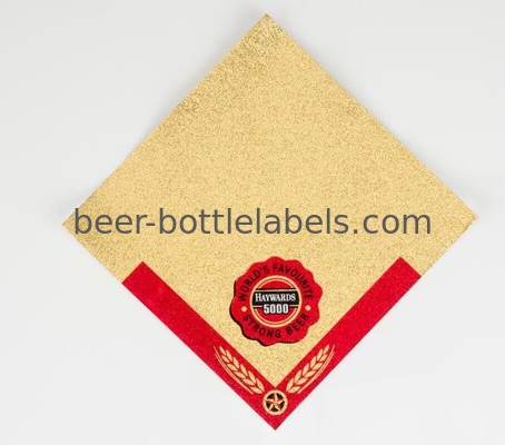 Moisture Proof Aluminium Labels Stickers Light Coated Paper Hot Foil Stamping