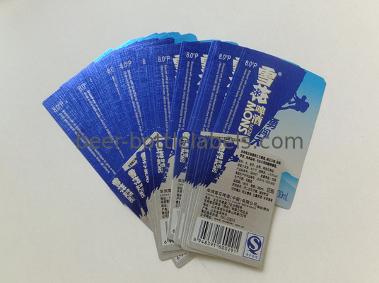 Moisture Proof Beer Bottle Labels Wet Strength Metalized Beer Body Label