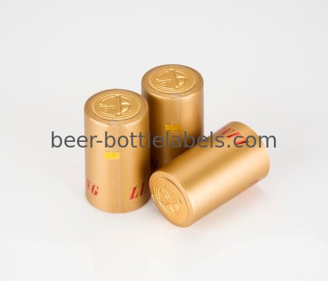 Professional PVC Wine Bottle Shrink Caps With Tear Strip Environment Protection
