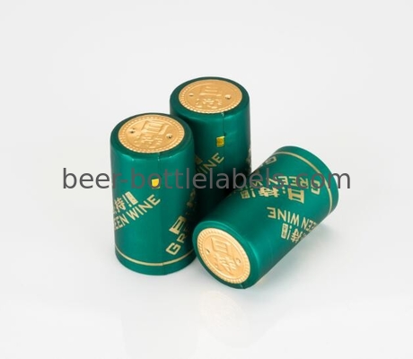 Professional PVC Wine Bottle Shrink Caps With Tear Strip Environment Protection