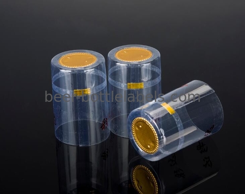 Non Toxic Transparent Wine Bottle Shrink Caps Anti Ultraviolet Matte Lamination