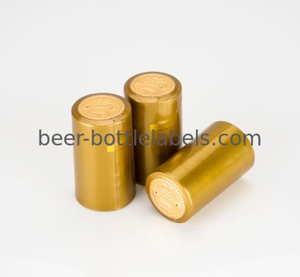 OEM Golden Color PVC Shrink Capsules Oil Proof Wine Bottle Shrink Caps