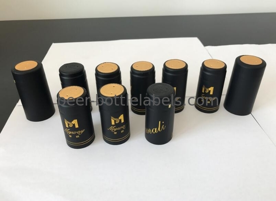 Lightweight Clear Plastic Heat Shrink Wine Bottle Seals Hot Stamping Embossing