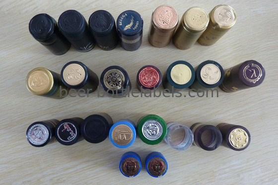 Durable Wine Bottle Shrink Caps PVC Heat Shrink Capsule Anti Slip Embossed