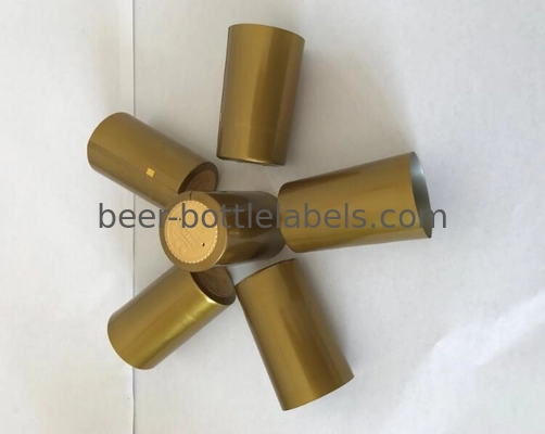 PVC Heat Shrinkable Wine Bottle Foil Capsules Oil Proof Customized Logo Printing