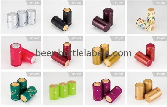 Customized Size Matt Heat Shrink Capsules Waterproof Multi Color For Vodka Caps