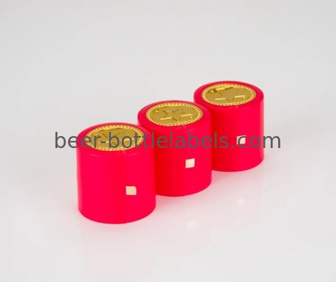 PVC Heat Shrinkable Wine Bottle Foil Capsules Oil Proof Customized Logo Printing