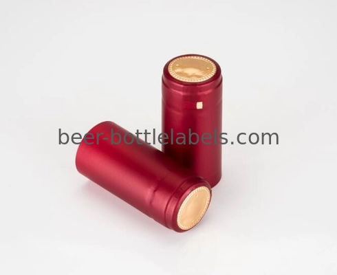 PVC Heat Shrinkable Wine Bottle Foil Capsules Oil Proof Customized Logo Printing