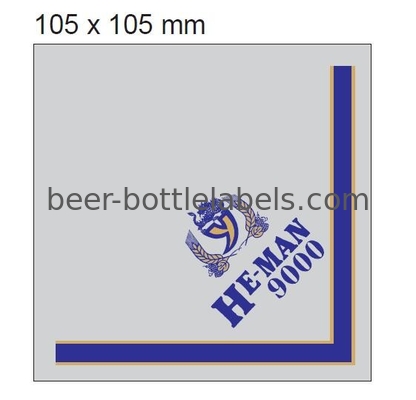 Square Self Adhesive Custom Labels For Beer Bottles Alcohol Proof High Gloss