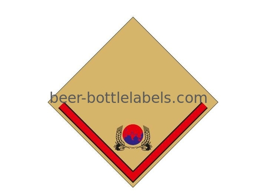 Non Toxic Aluminium Printable Foil Labels Self Adhesive Food Grade Golden Red