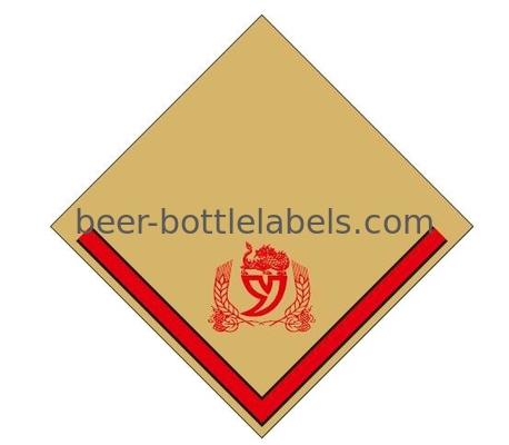 Square Self Adhesive Custom Labels For Beer Bottles Alcohol Proof High Gloss