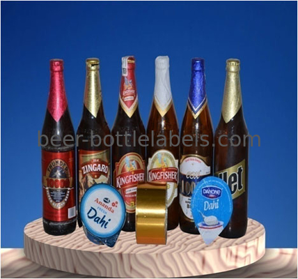 ISO9001 Certificate Beer Neck Label UV Proof Silk Screen Glossy Lamination