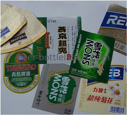 OEM Waterproof Metalized Labels Custom Adhesive Sticker Beer Labels For Wine Bottle