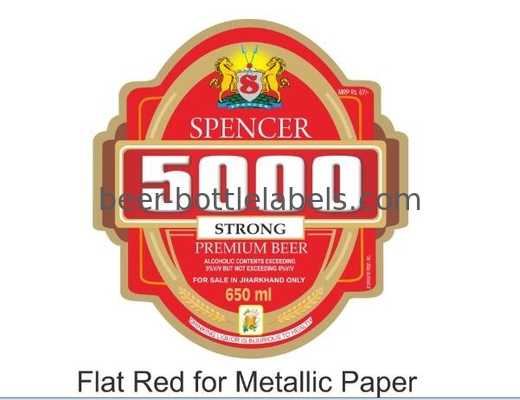 Waterproof Bottle Labels Metalized Labels Frozen Resistance Custom Printing