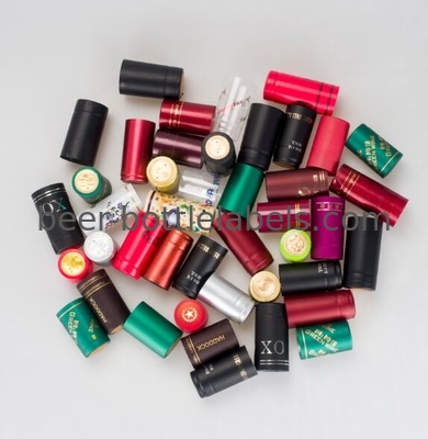 Glass Red Wine Bottle Foil Capsules Heat Shrink Bottle Caps Eco Friendly