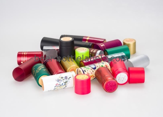 Custom Round Wine Bottle Foil Capsules PVC Wine Shrink Caps Pilfer Proof