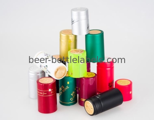 Colored Wine Bottle Foil Capsules Shrinkable Side Offset printed Hot Stamping