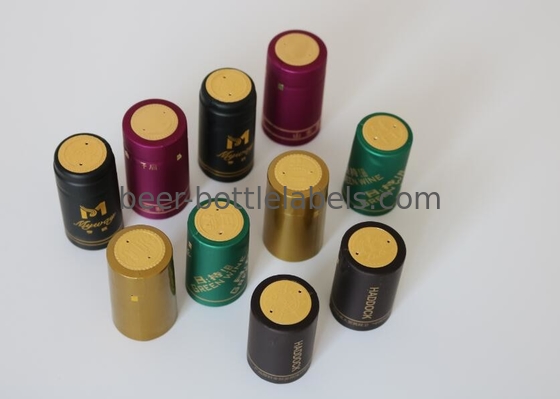 Olive Oil Glass Heat Shrink Bottle Caps Gold Plating With Shrink Sleeve