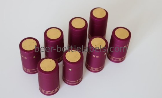 Colored Wine Bottle Foil Capsules Shrinkable Side Offset printed Hot Stamping