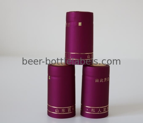 Vodka Wine Heat Shrink Capsules Tin Wine Capsules Custom Design Black Golden