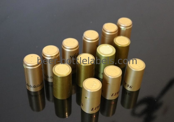 Moisture Proof PVC Wine Bottle Caps UV Protection Plain / Printed Surface