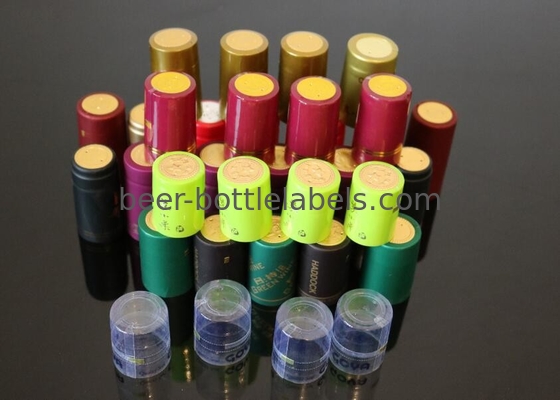 30 Black Wine Bottle Shrink Capsules Metallic Ruby Red PVC Shrink Capsules