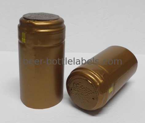 Vodka Wine Heat Shrink Capsules Tin Wine Capsules Custom Design Black Golden