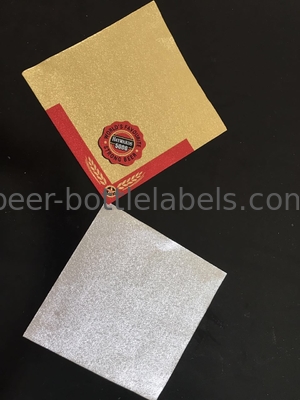 Moistureproof Aluminum Foil Stickers Waterproof Wine Bottle Labels Square Oval
