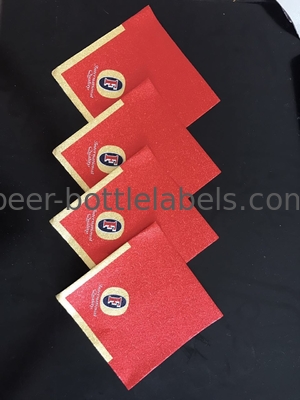 Moistureproof Aluminum Foil Stickers Waterproof Wine Bottle Labels Square Oval