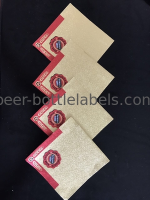 Golden / Silver Durable Beer Neck Label Pantone Color For India Beer Market