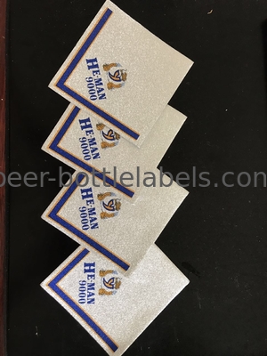 Moistureproof Aluminum Foil Stickers Waterproof Wine Bottle Labels Square Oval