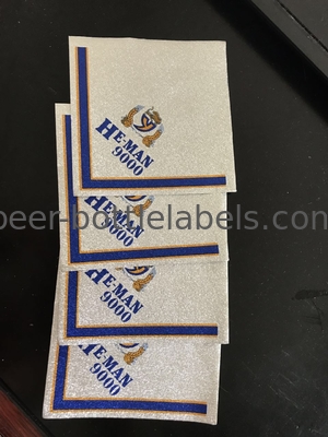 Multi Color Beer Bottle Stickers Square Aluminum Foil Personalized Wine Labels Non Toxic