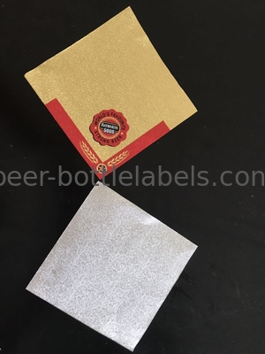 Golden / Silver Durable Beer Neck Label Pantone Color For India Beer Market