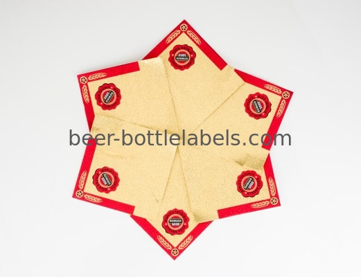 UV Resistant Custom Beer Label Maker Hot Gold / Silver Stamping Gloss Laminating