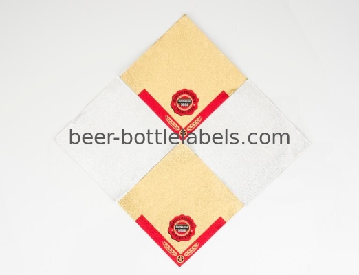 Water Proof Full Color Metal Foil Labels Lightweight For Cosmetic , Food