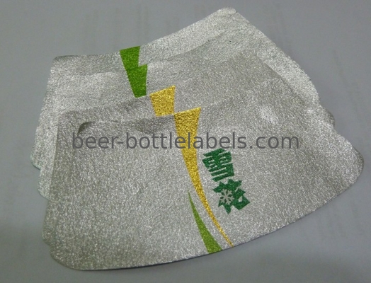 Silver Self Adhesive Removing Beer Bottle Labels Aluminum Foil Heat Resistant
