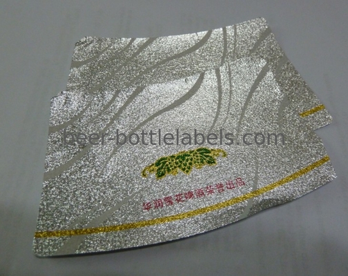 Silver Self Adhesive Removing Beer Bottle Labels Aluminum Foil Heat Resistant