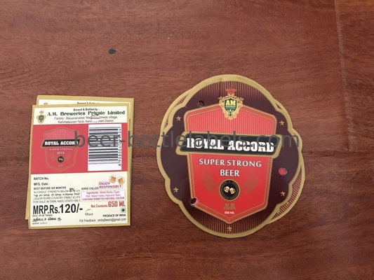 Oil Proof Self Adhesive Labels Aluminum Stickers Metallic Paper UV Printing