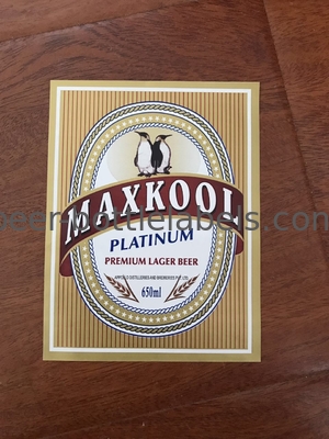 Oil Proof Self Adhesive Labels Aluminum Stickers Metallic Paper UV Printing