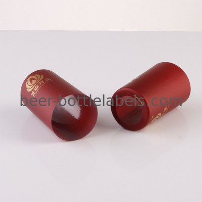 custom logo Champagne PVC shrink capsule embossed wine bottle shrink capsule cap sleeve